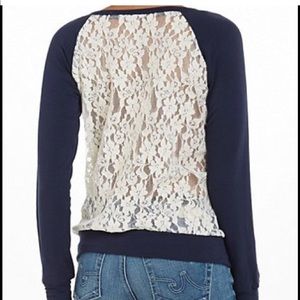 Bordeaux for Anthropologie lace back top